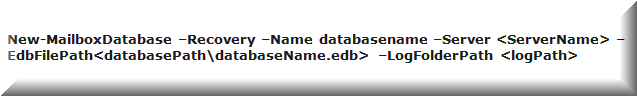  New-MailboxDatabase cmdlet